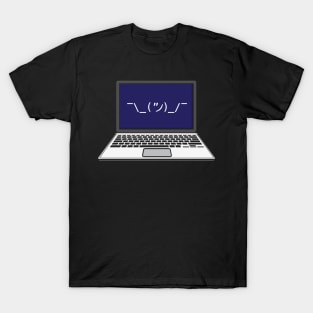 Funny laughing computer - Ascii art - Smiling Laptop T-Shirt